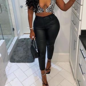 Fashion Nova- Double Dare Faux Leather Pants